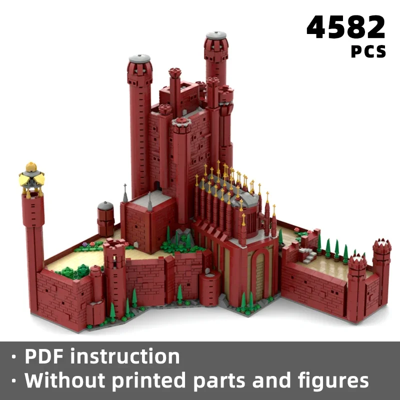 

dragon game movie castle diorama bricks keep scene of the ice blocks fire muralha fans moc toy and decoration