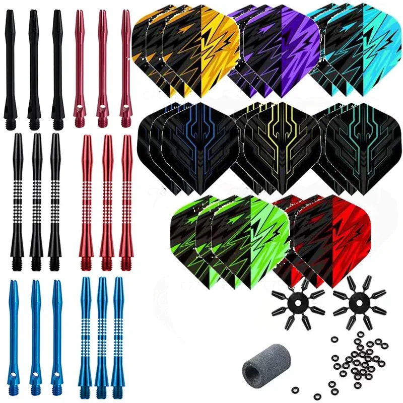 

Dart Accessories Kit Including Aluminum Dart Shafts,Dart Flights, Flight Savers, Sharpener,O-Rings - Bulk Pack