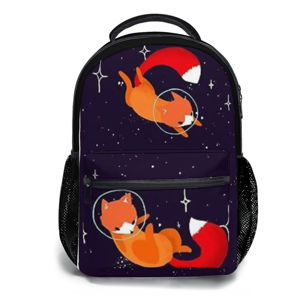 Space-Foxes New Female Fashion boys High Capacity Waterproof College Backpack Trendy Girls Laptop School Bags 17inch ﻿ ﻿