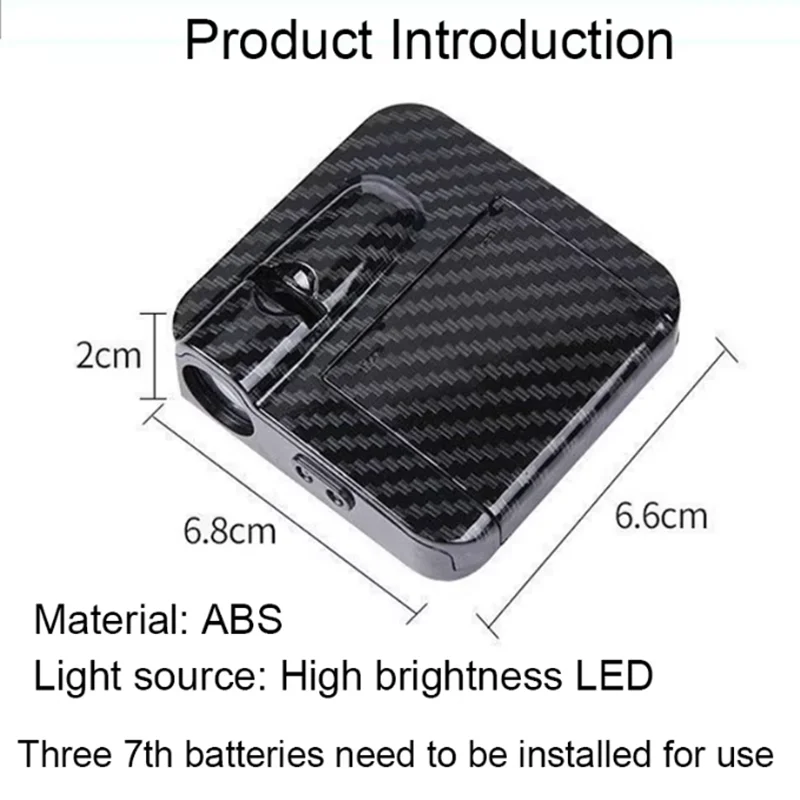 2PCS Car Logo Wireless Door Control Projector LED Shadow Welcome Light Car Accessories Model Matching Wireless Installation Atmo - view 4