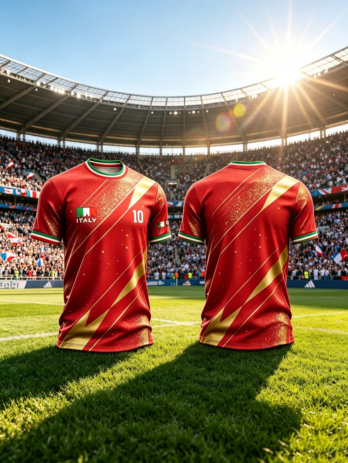 Number 10 football jersey men's quick drying short sleeved fan version jersey front and back display training suit