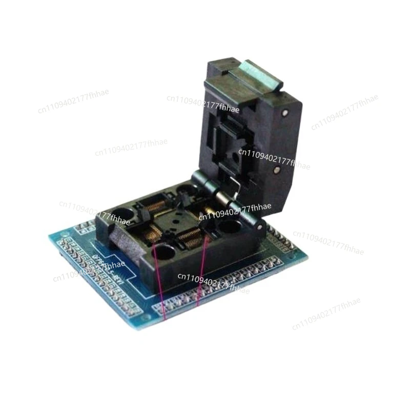 QFP64/LQFP64/TQFP64 To Dip64 Programming Seat QFP64 Test Seat, 0.5mm Spacing of Adapter Plate