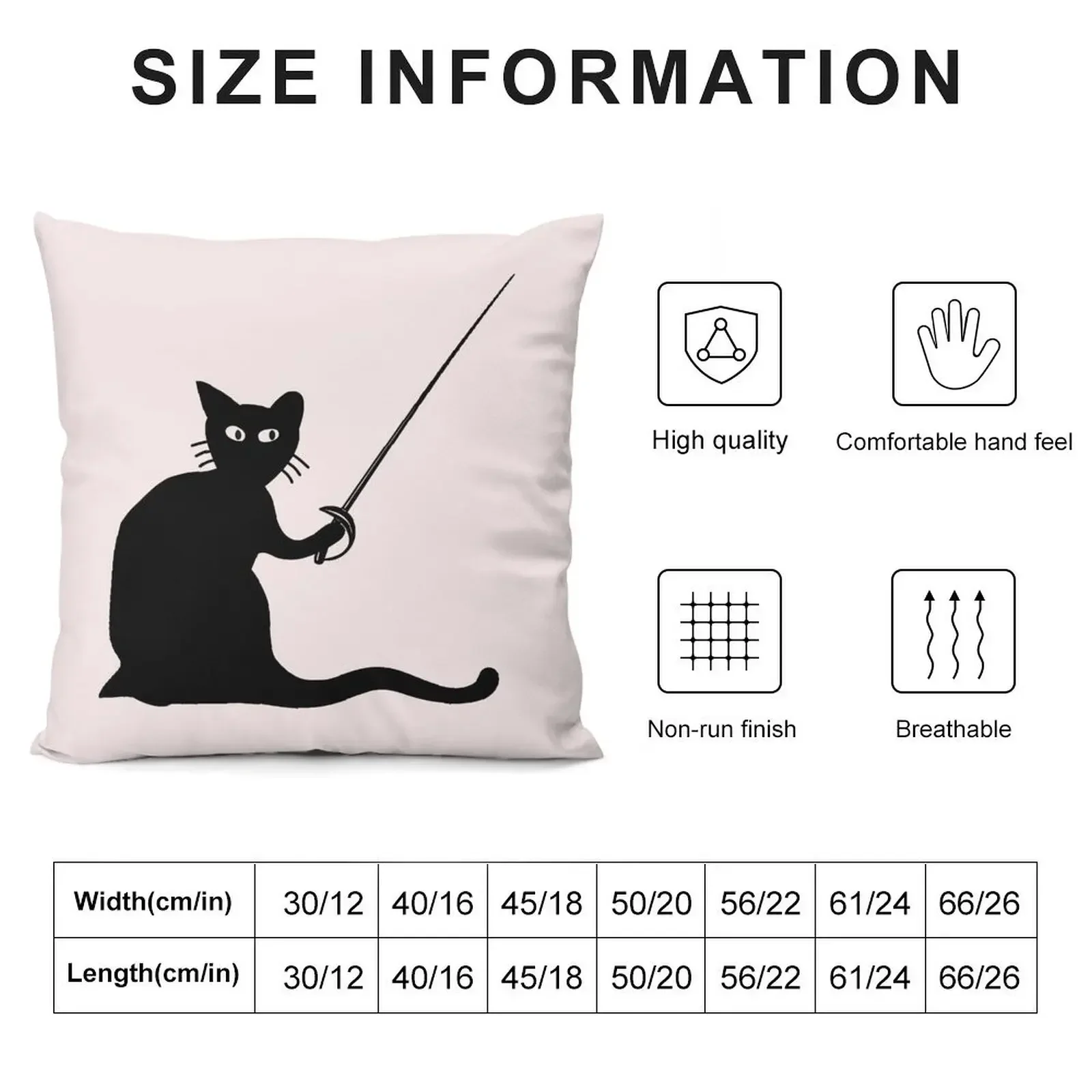 Fencing Cat Fencer Throw Pillow Christmas Pillows Cushion Cover Set pillow