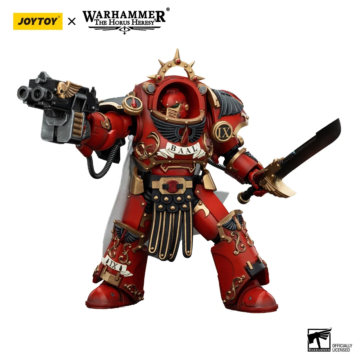 JOYTOY Warhammer 30K 1/18 ตัวเลขการกระทําอะนิเมะ Blood Angels Legion Praetor ใน Tartaros Terminator เกราะรูปของเล่นของขวัญ