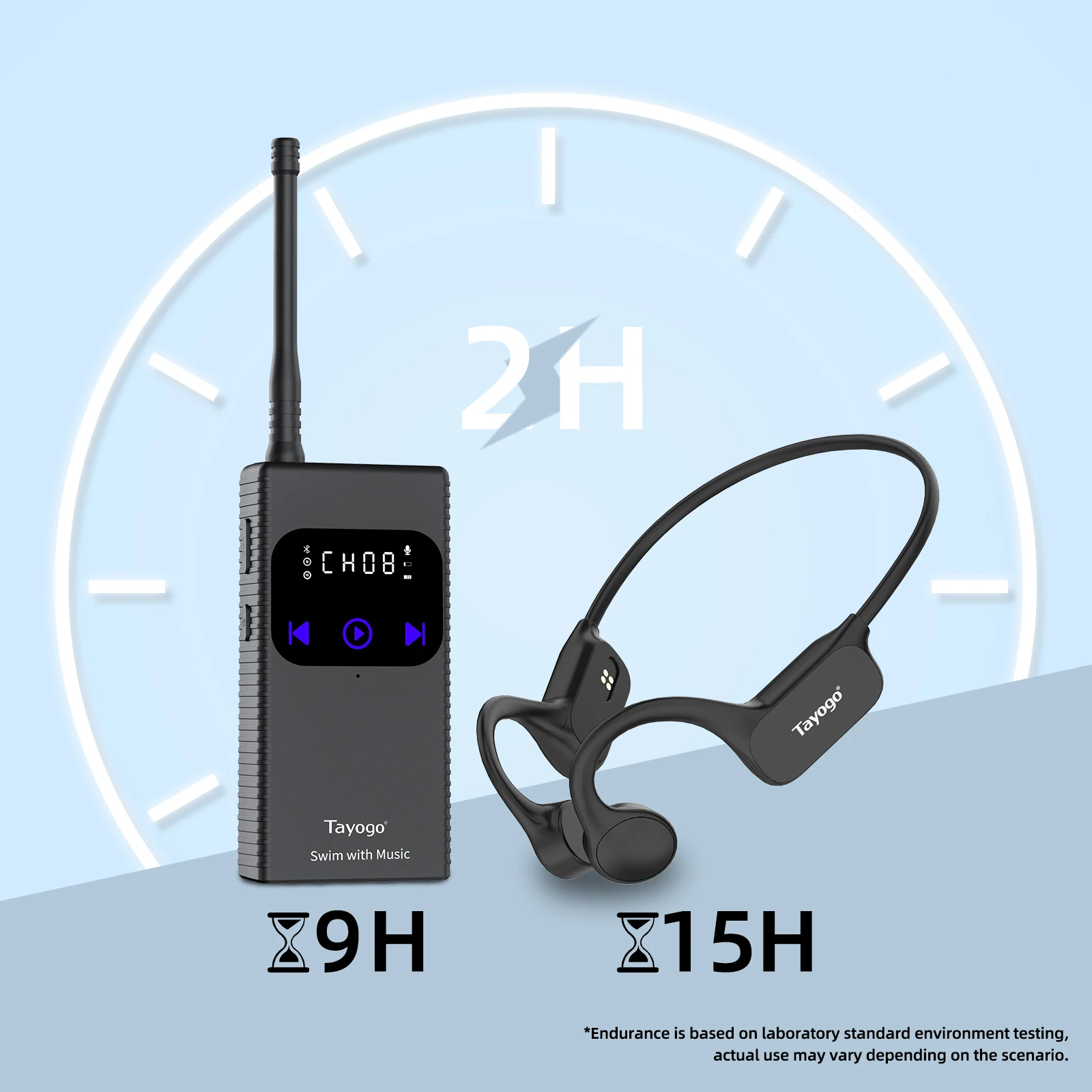 سماعات رأس للسباحة مقاومة للماء لسماعات الأذن اللاسلكية Spotify Music لا تتطلب تنزيل MP3 للسباحة