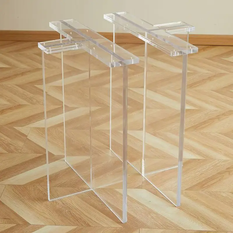 Acrylic legs transparent 20-100mm  feet dining bracket rock slab island table desk suspension support