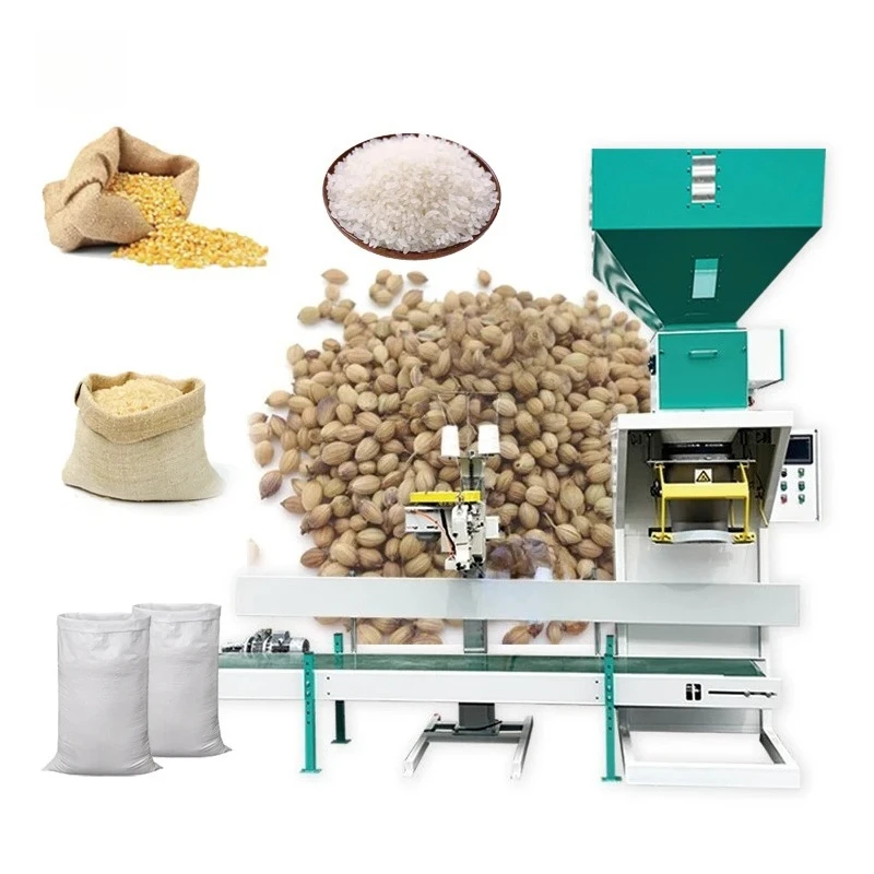 Multifunctional 10kg 25kg Rice Packing Machine Grain Feed Vitamin For Chicken Coffee Bean For Bags Pellet Packing Machine