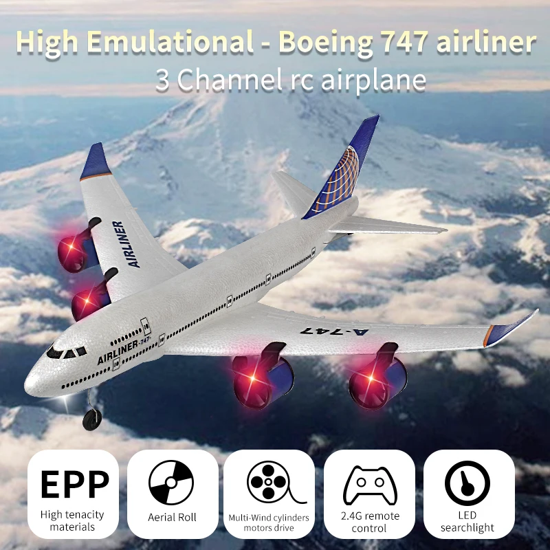 

Радиоуправляемый самолет A380 747 2,4G RC Электрический самолет, четырехмоторный 3-канальный скользящий радиоуправляемый самолет, игрушечный радиоуправляемый самолет для начинающих, подарки для детей