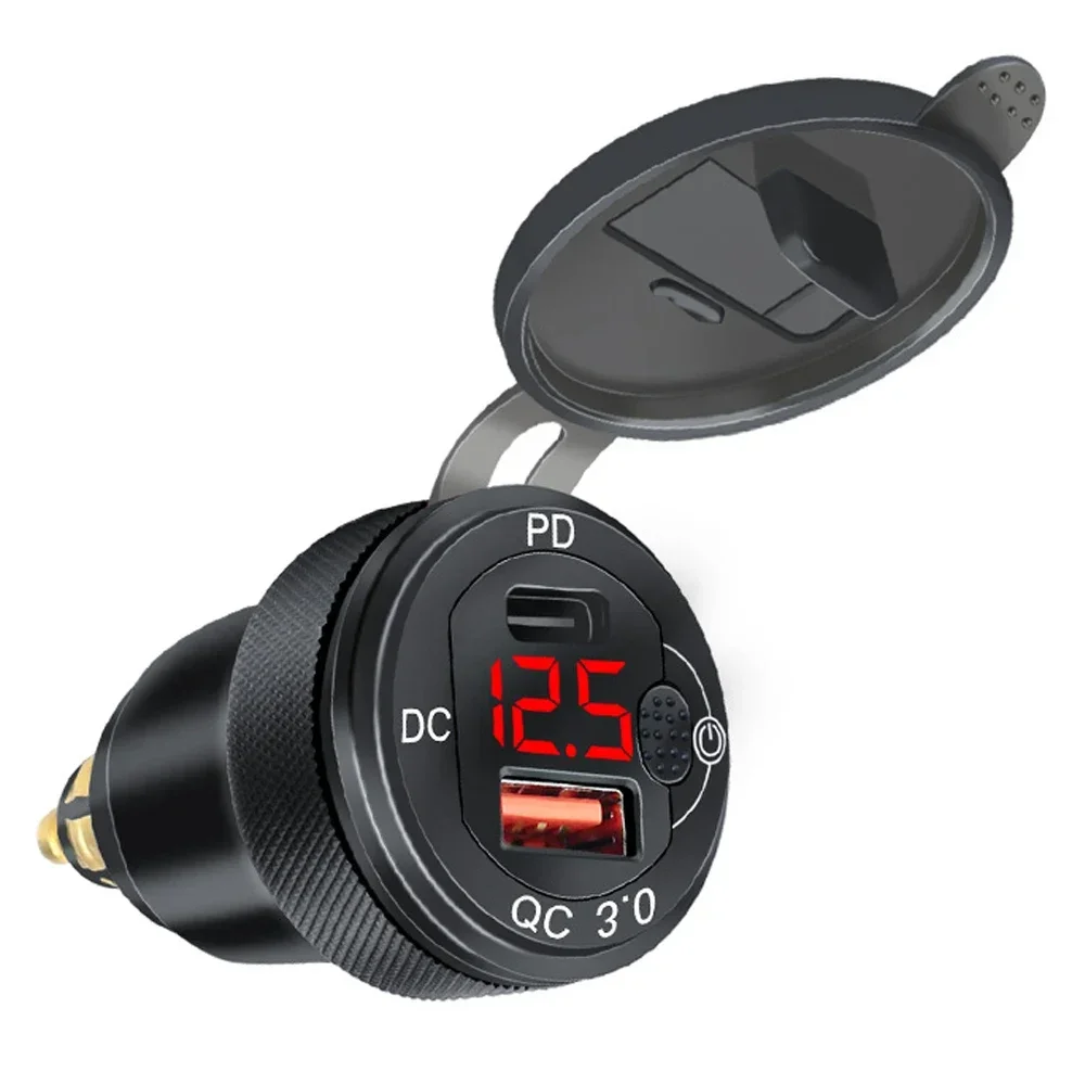 Quick Charge 3.0 Dual USB Charger Plug Socket Power Adapter Type-C For BMW R1200GS R1250GS F800GS R1250 GS R1200rt Tiger 800 900