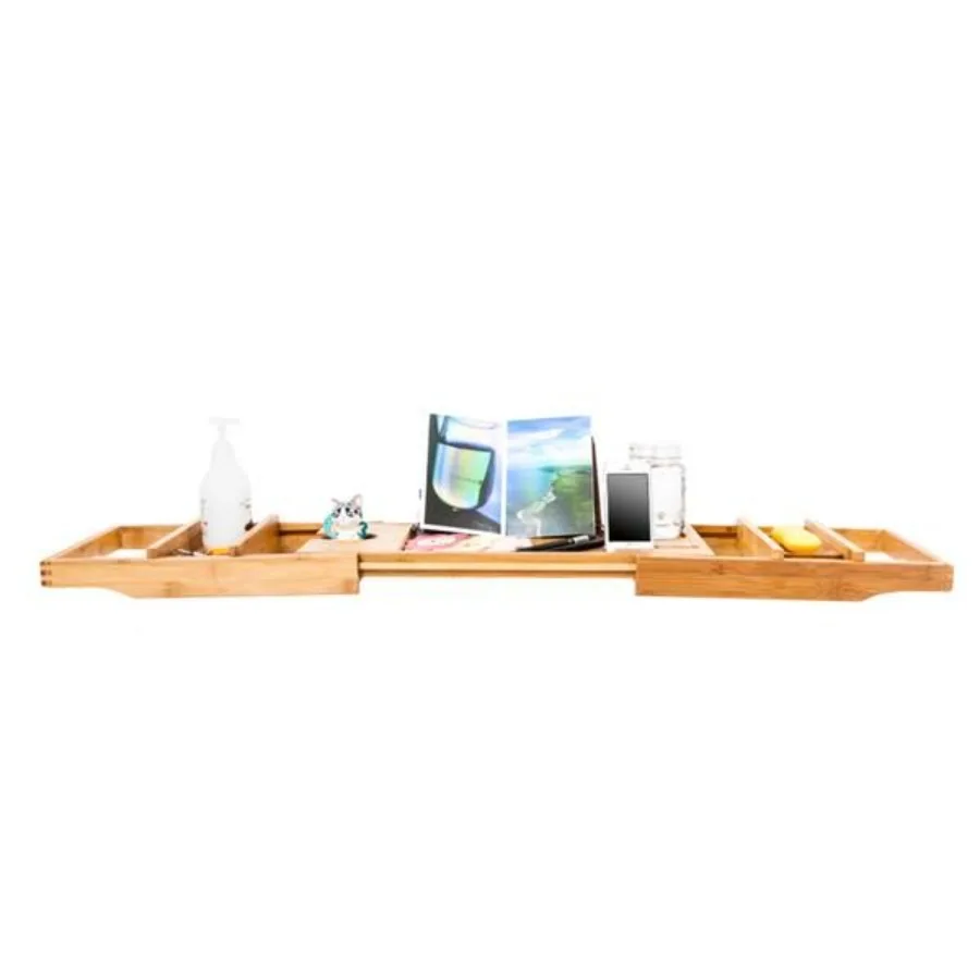 

Portable ible Bathtub Rack Wood Color