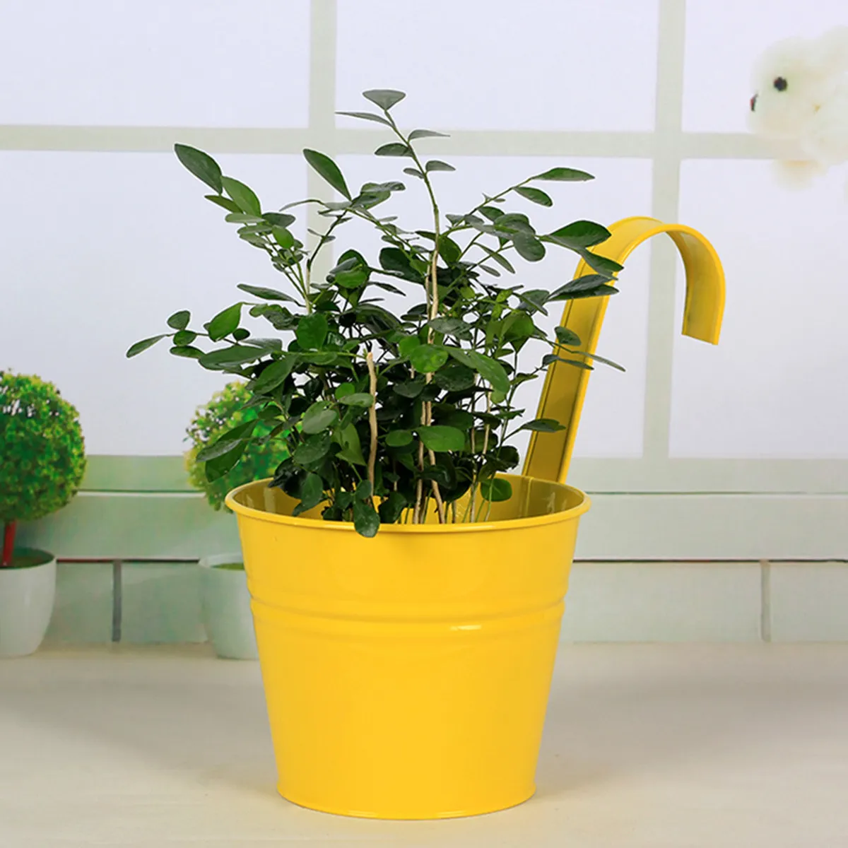 

10 шт. Декоративные подвесные металлические кашпо-ведра для цветов, для балкона, сада, перил, ограждений, окон, настольные, для всех видов растений