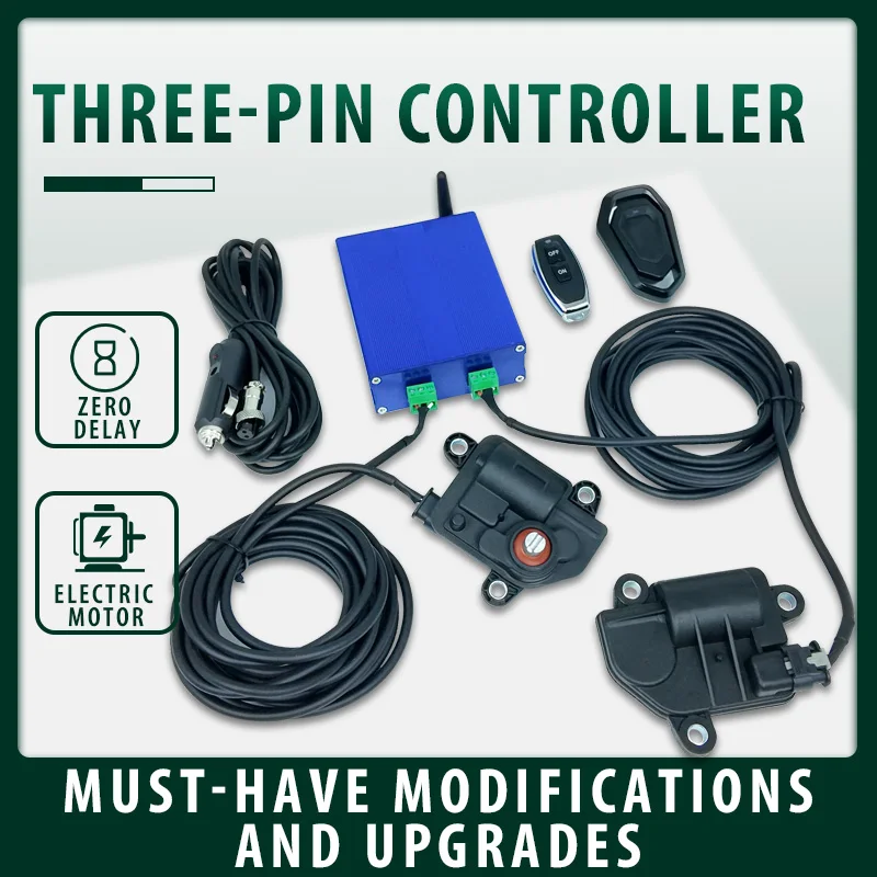 

Модификация выхлопной трубы автомобиля, электронный клапан, контроллер дистанционного управления, трехконтактный двигатель для настройки производительности и управления звуком