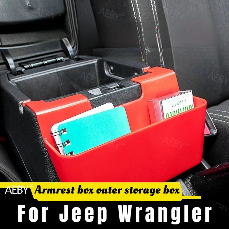 For Jeep Wrangler 2011-2024 Center Console Organizer Tray Divider,Armrest ABS anti-slip,storage box,Car interior accessories