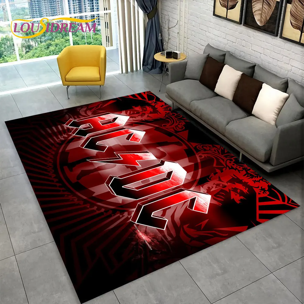 AC/DC Rock Band Area Rug Large,Carpet Rug for Home Living Room Bedroom Sofa Doormat Decor,Kitchen Non-slip Floor Mat Alfombra - view 2