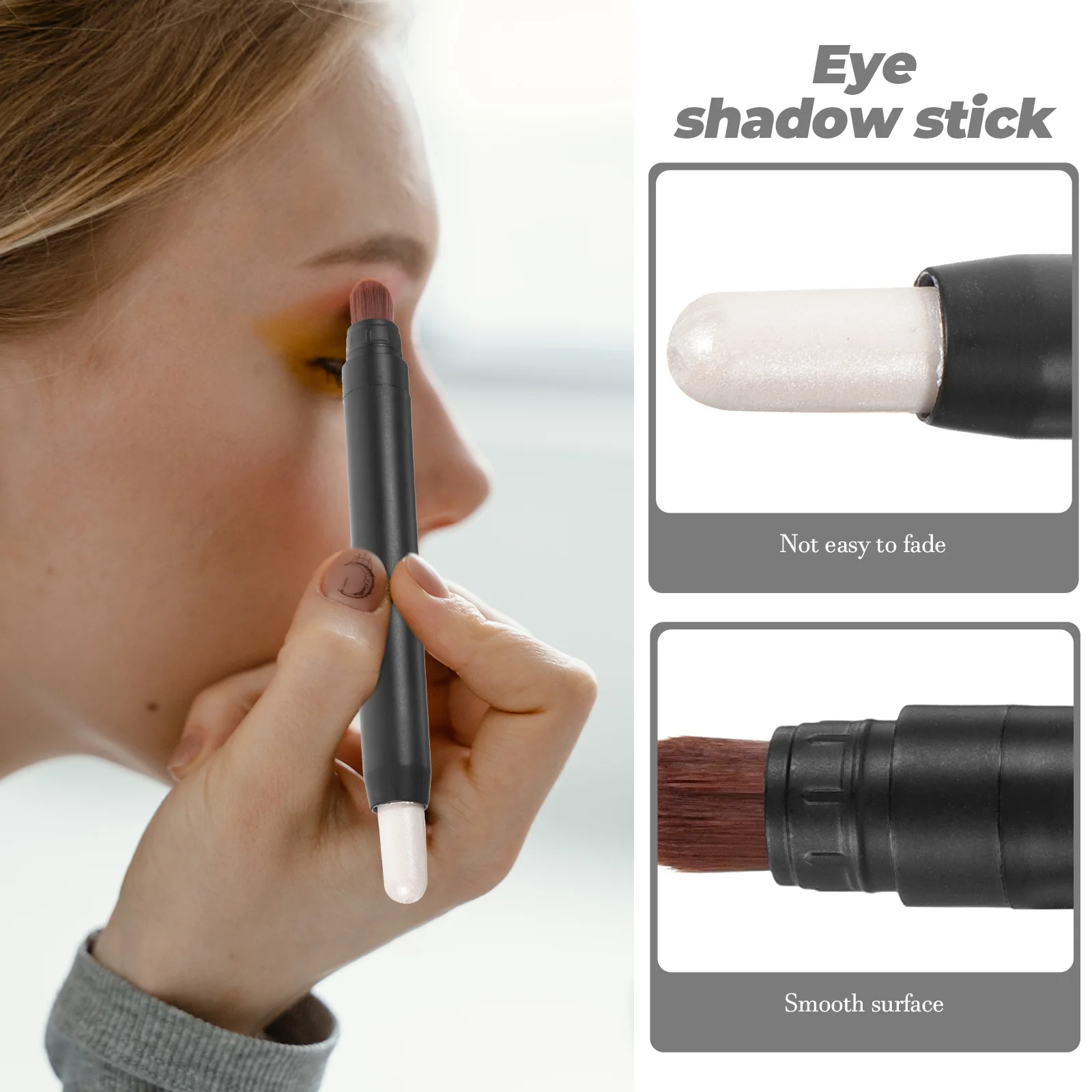 

Eye Shadow Stick Dual End Eye Makeup Pen Precision Application Brush Portable Durable Easy Clean Eyeshadow Brush