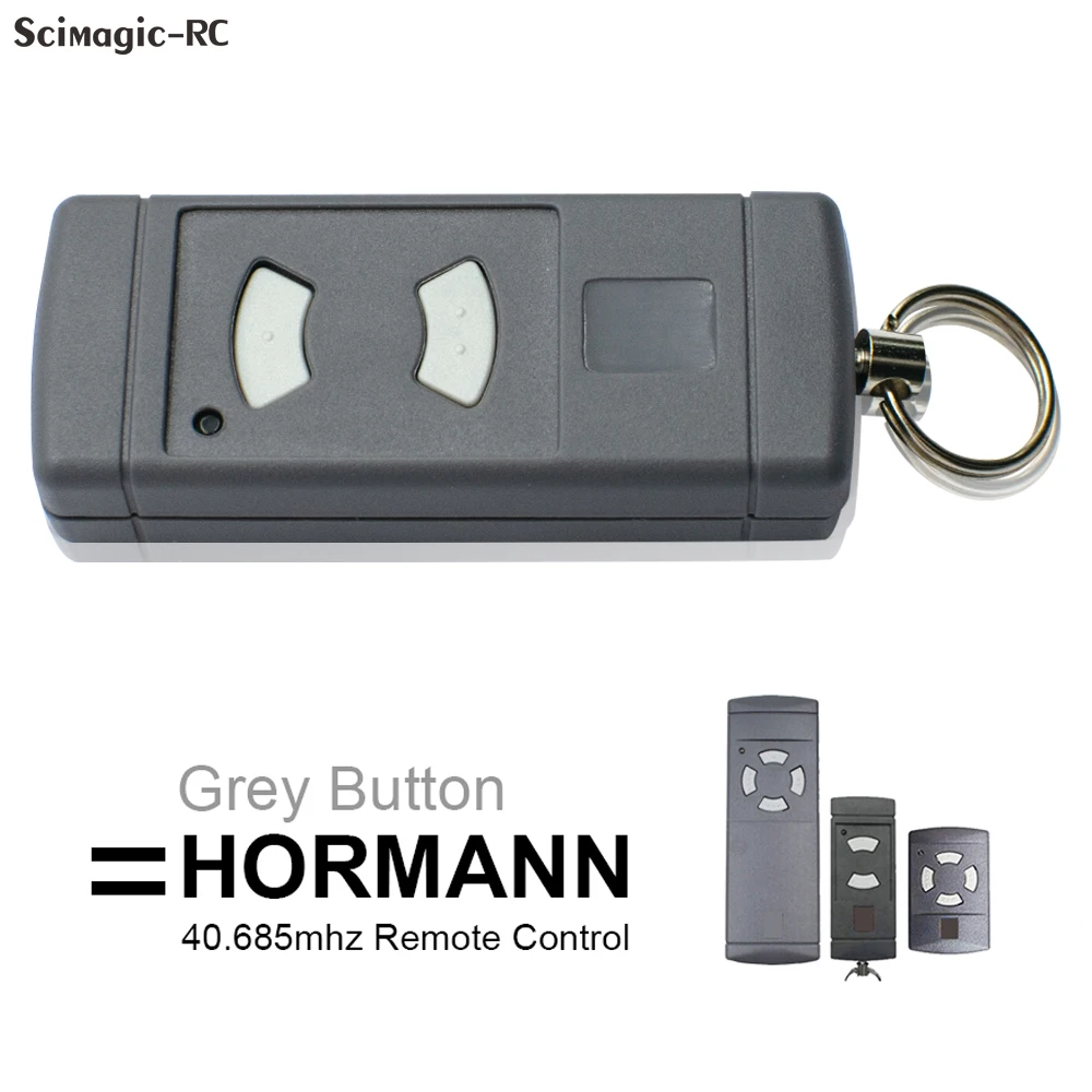 Hormann เครื่องส่งสัญญาณแบบใช้มือถือรีโมท HSM4-40ประตูโรงรถ HSE4-40 HSE2-40ส่งสัญญาณแบบมีปุ่มสีเทาขนาด40.685MHz