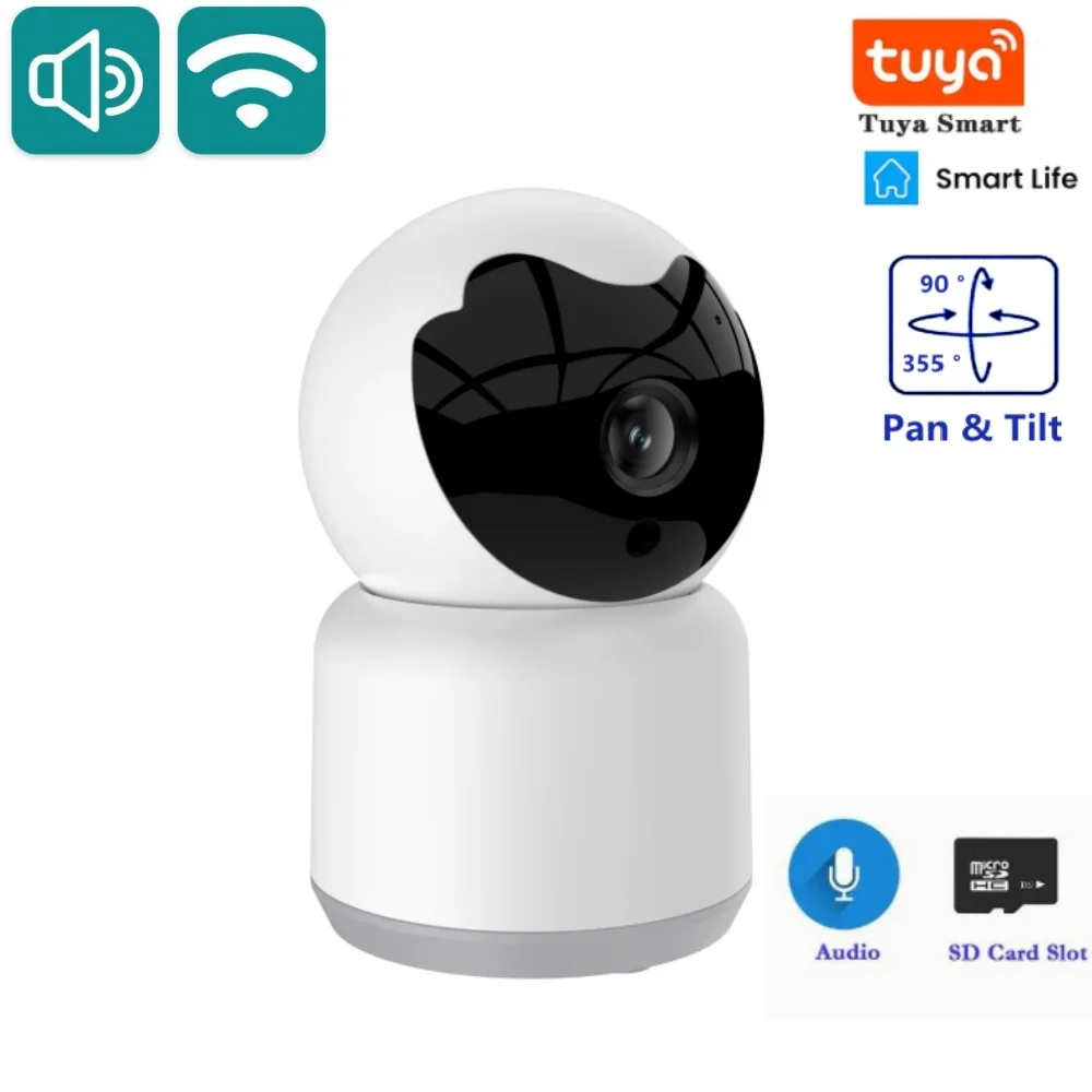 

Tuya WiFi Indoor Pan/Tilt Smart Home Security Camera 2MP HD Infrared Night Vision Wireless Surveillance MINI Camera