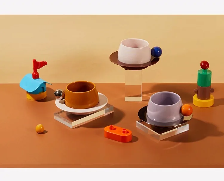 

Ceramic mug, light luxury design, niche coffee cup