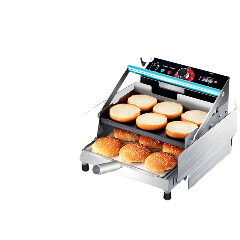 Burger machine Commercial small automatic baking machine Double layer drying machine Heating burger furnace Burger shop Machiner
