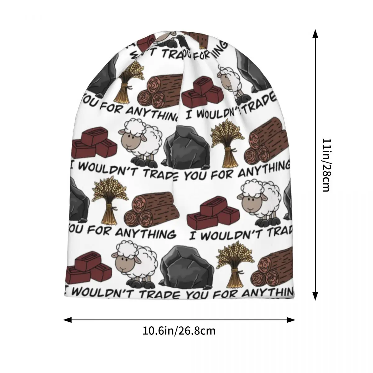 I Wouldn't Trade You For Anything - Catan Skullies Beanies Hats Warm Autumn Winter Cap Knitted Bonnet Caps for Unisex Adult