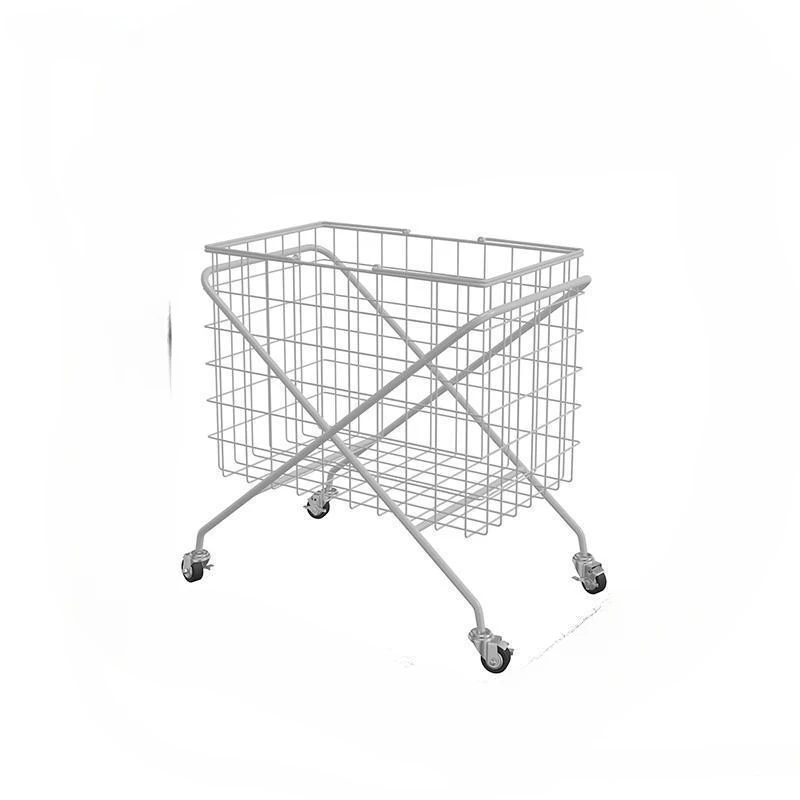 

Nordic Wrought Iron Laundry Baskets Bathroom Dirty Clothes Basket Toy Clothes Storage Basket With Wheels Household metal basket