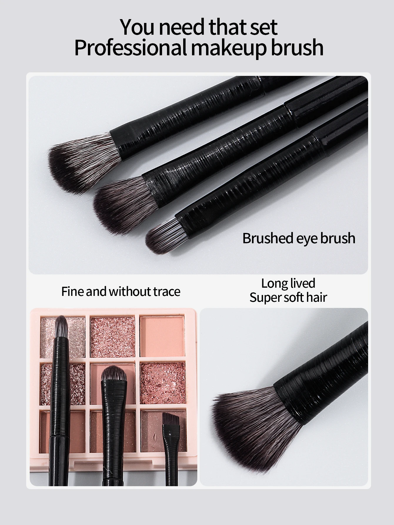 7PCS Makeup Brush set: Eyeshadow brush, eyeliner Brush, Concealer brush, multi-functional facial makeup brush tools