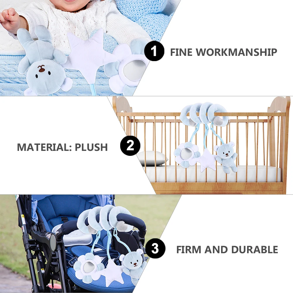 

Animal Ringing Crib Wrap Infant Baby Stroller Hanging Blue Bed