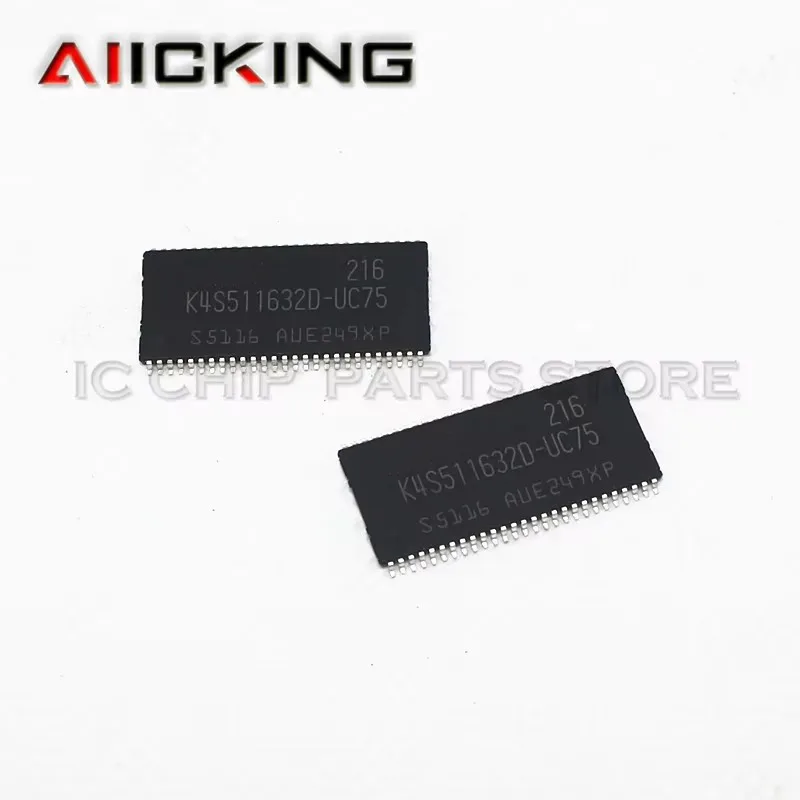 10/pcs K4S511632D-UC75 K4S511632D TSOP54 DRAM Chip SDRAM 512Mbit 32Mx16 3.3V 54Pin TSOP-II T/R，Original In Stock