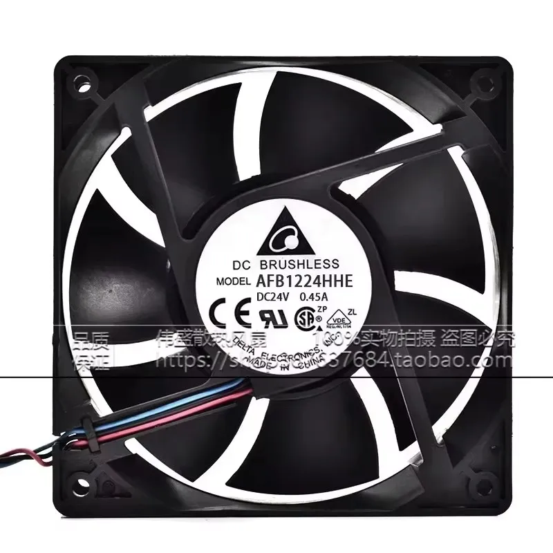 Original AFB1224HHE 24V 0.45A 12CM 120*120*38MM   shutdown alarm welding machine frequency converter cooling fan