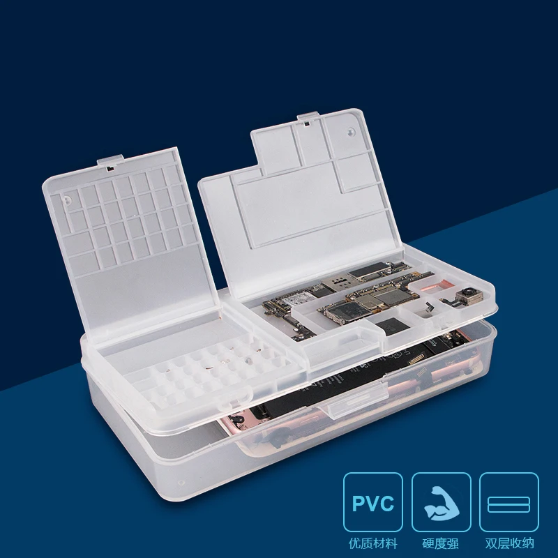 กล่องเก็บโทรศัพท์มือถือซ่อมเครื่องมือกล่องสำหรับ iPhone เมนบอร์ด Component Storage Outillage DIY