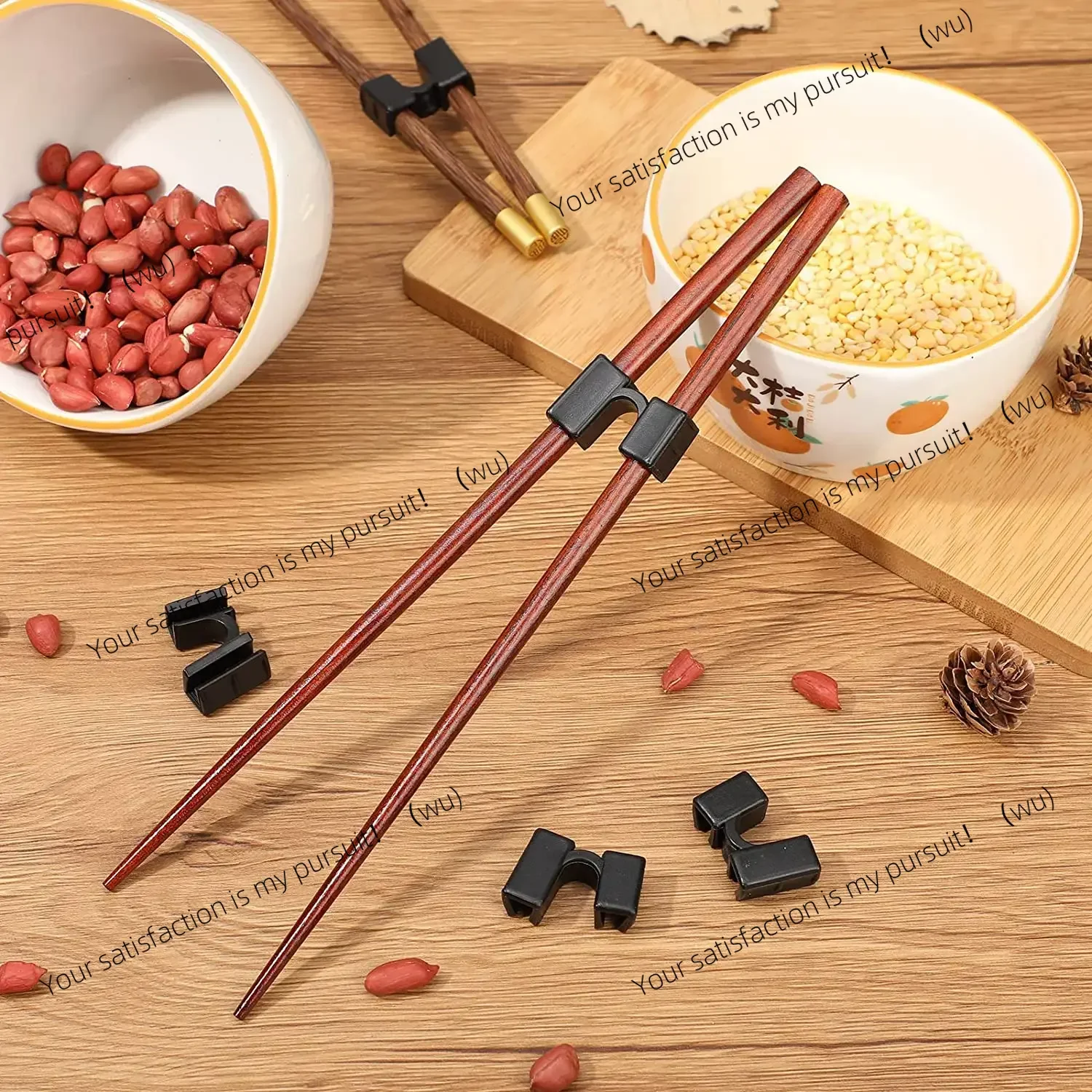 ZOCI-Pack of 5 Chopstick Training Helpers Reusable Japanese Style Plastic Chopsticks Holder for Beginner Trainers or Learner