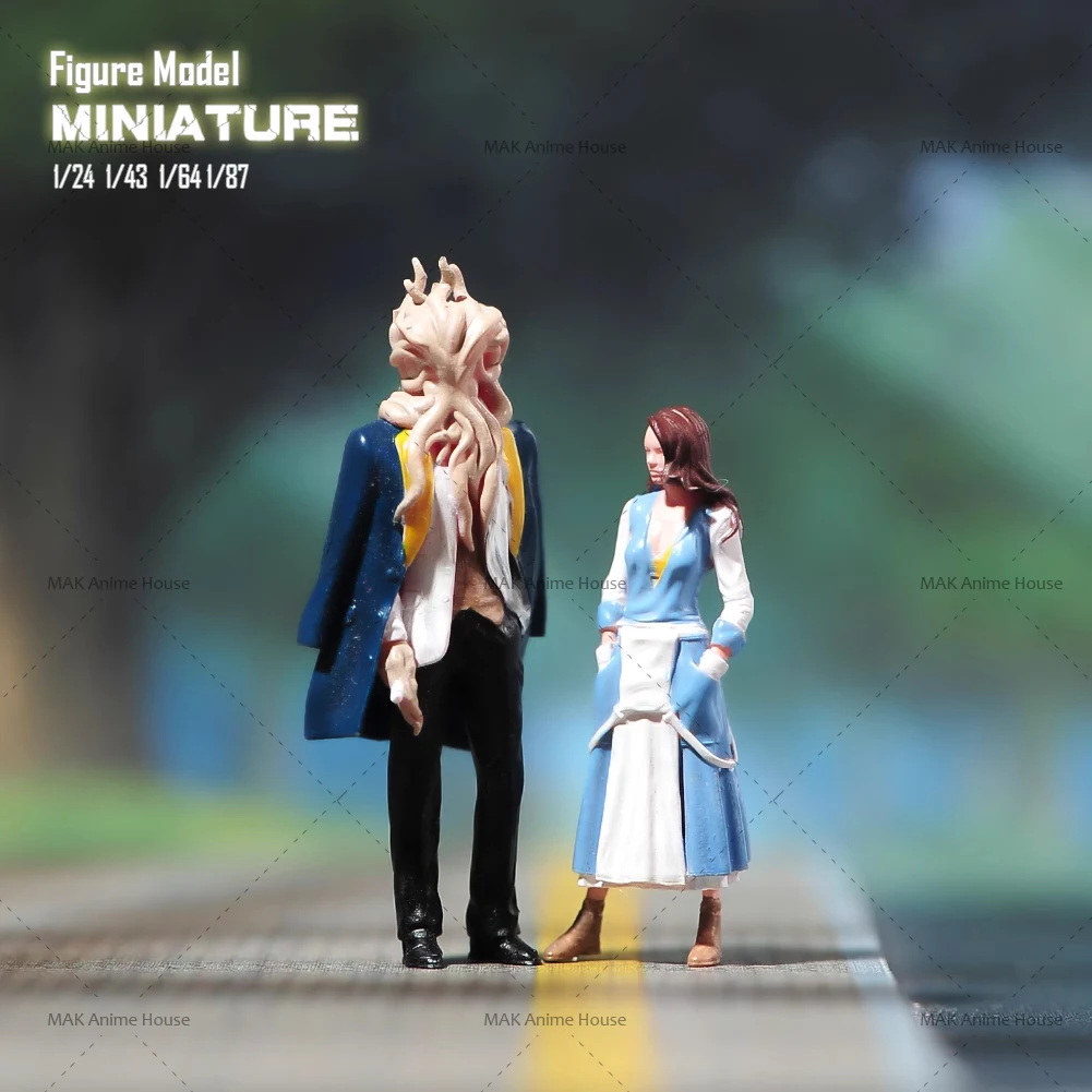 

Miniatures 1/87 1/64 1/43 1/24 Beast and Beauty Fairy Tale Characters Male and Female Model Creative DHome Scene Decoration Toy