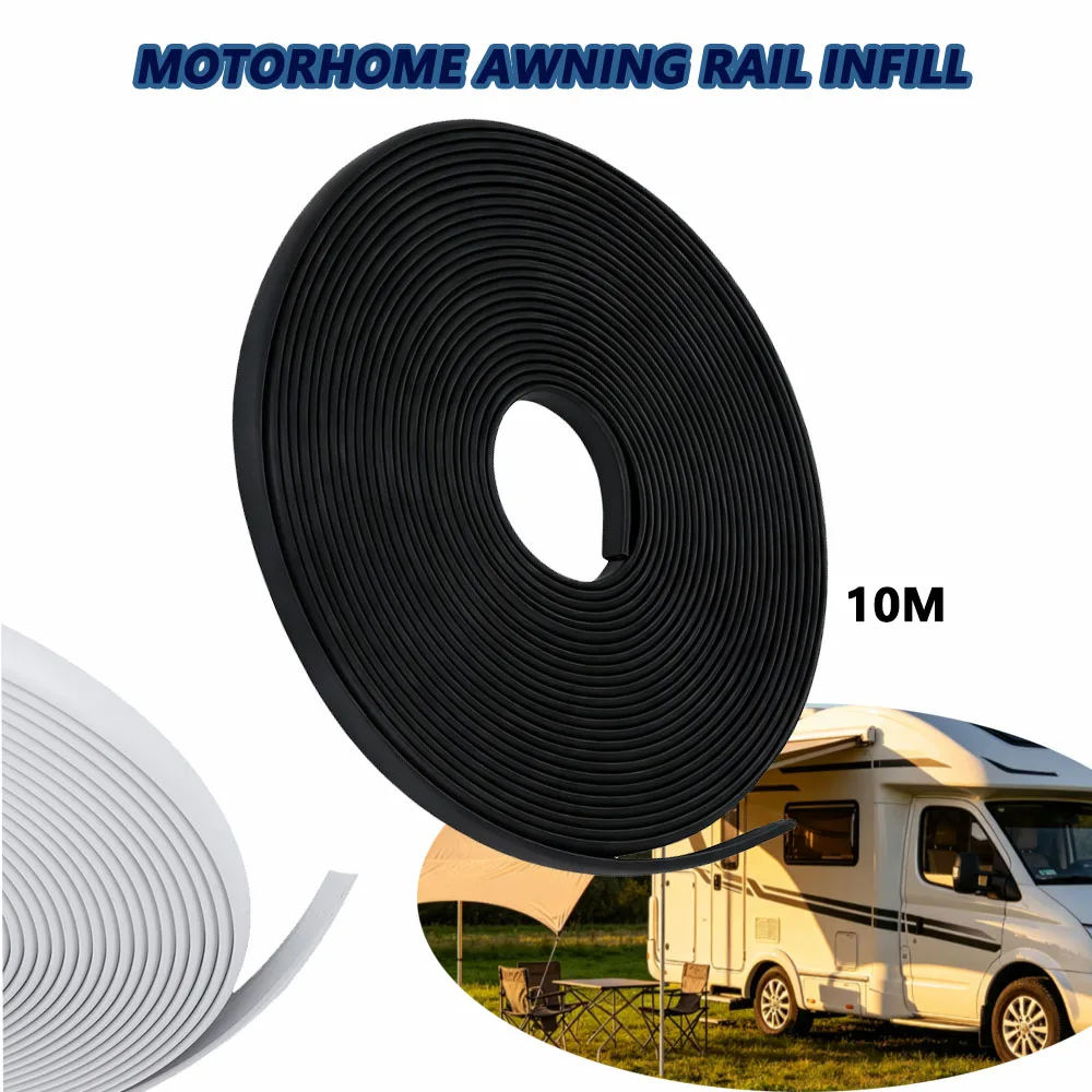 

10m Caravan Awning Rail Trim Strip, Sunshade Guide Rail Decorative Strip For Motorhome Vehicles