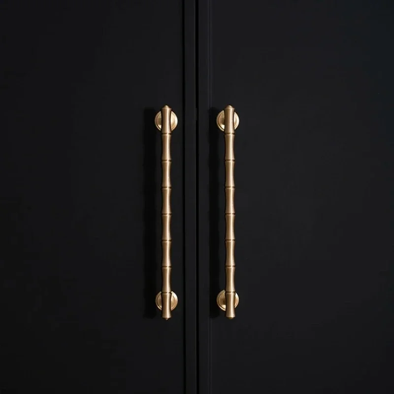 

Твердые латунные золотые ручки для шкафов для спальни, кухни/бамбуковый элемент/применимо к мебельному шкафу, Т-образные ручки для ящиков