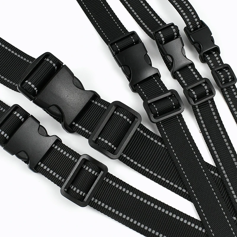 

1-5Set 15-38mm Black Nylon Webbing Band Plastic Quick Release Buckle Bag Straps Tri-glide Slider Buckles DIY Sewing Accessories