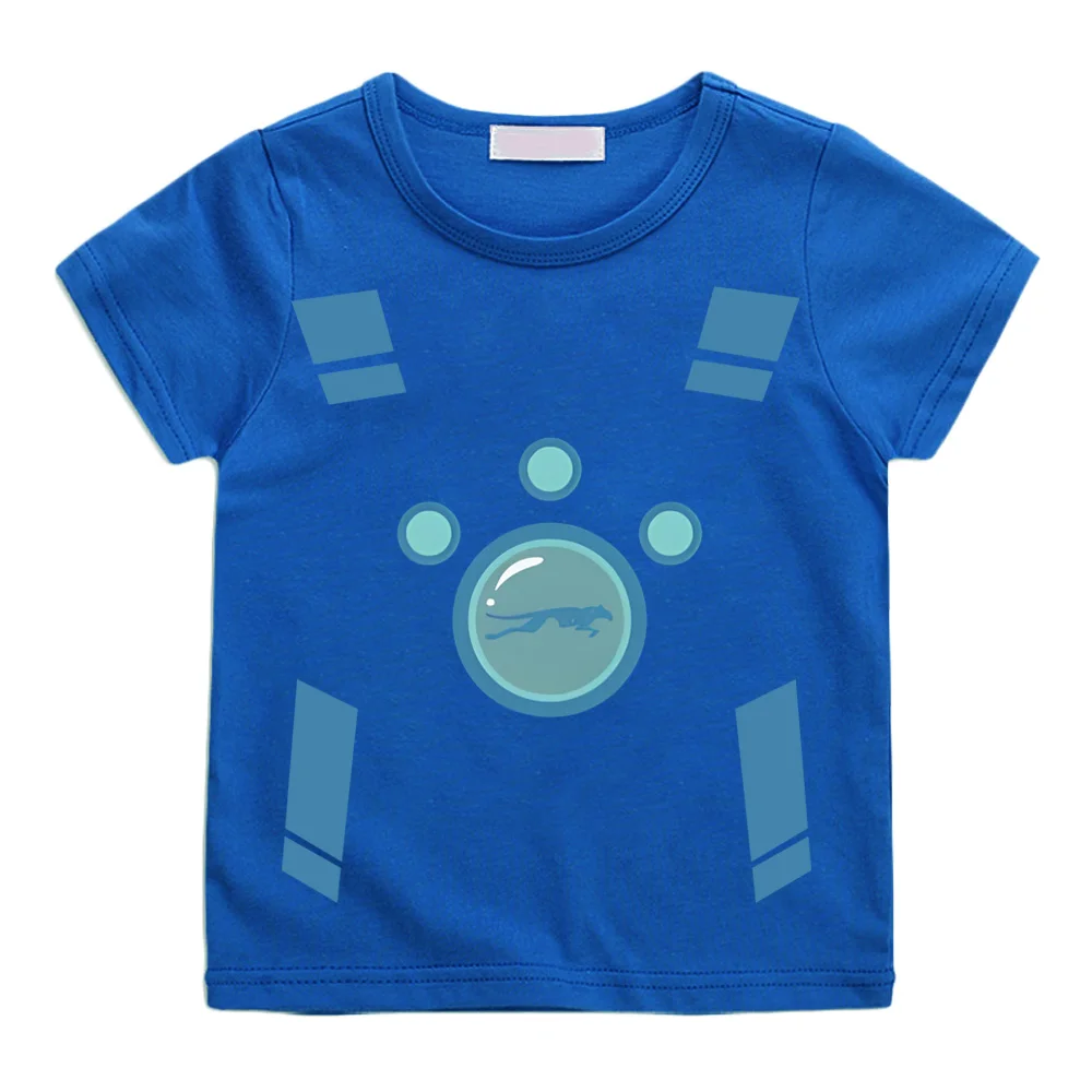 Wild Kratts Creature Power SuitT-shirt High Quality Cartoon Print Trend 100%Cotton Tee-shirt Sleeve Boy/girl Round Neck T Shirt