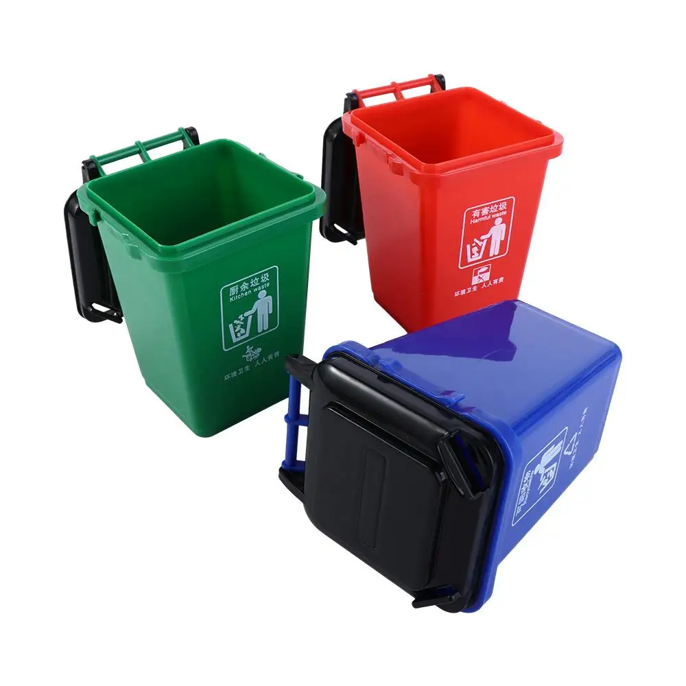 Decor  Desktop Organizer Mini Garbage Sorting Home Storage Can Mini Trash Can Mini Waste Bin Pen Organizer Trash Can Model