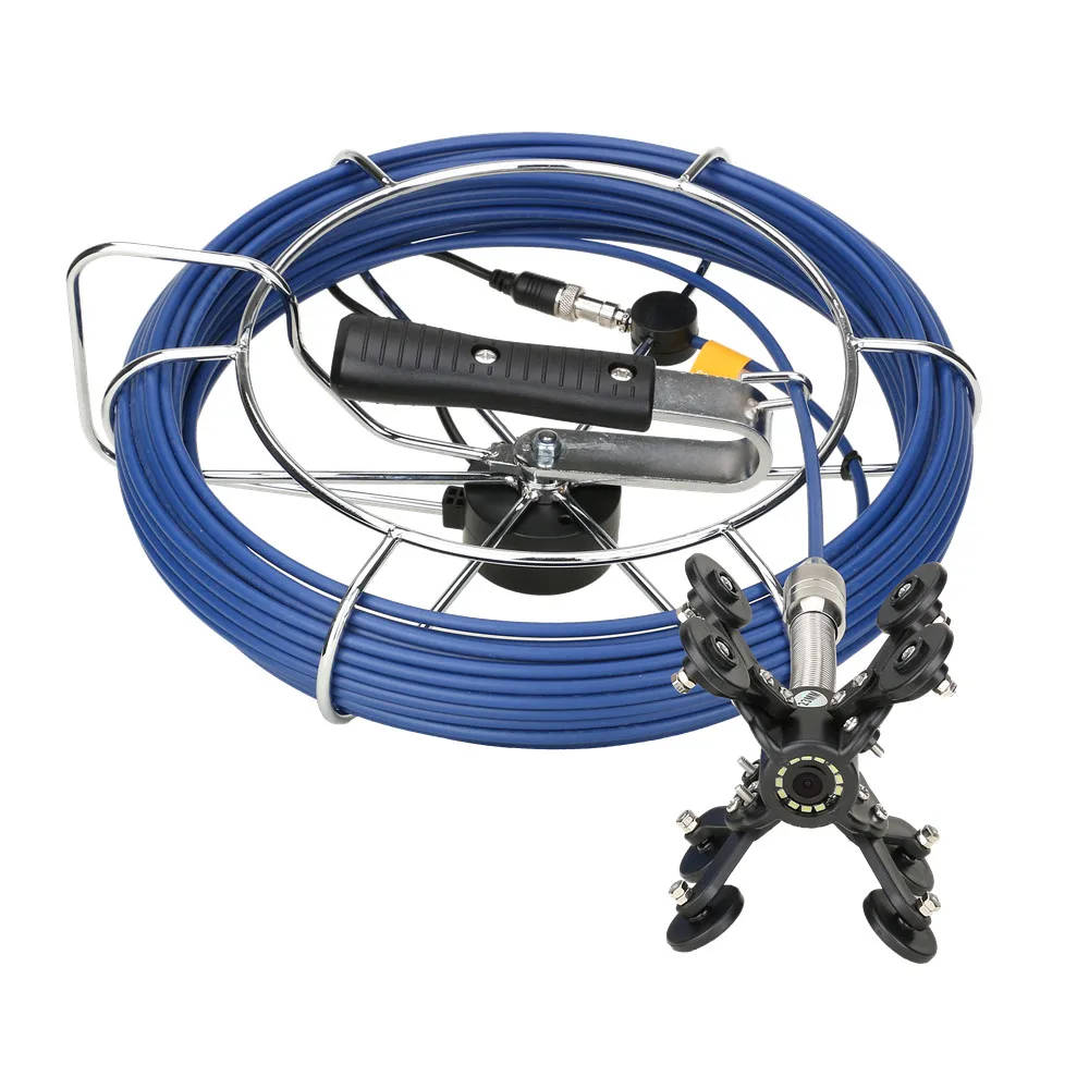 كاميرا فحص الأنابيب 20 متر/30 متر/50 متر كابل مع عداد أمتار ، خط أنابيب الصرف الصحي المنظار الصناعي DVR تسجيل الفيديو #6