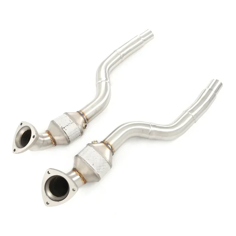 Section High flow Pipes branch downpipe Exhaust Pipe with for Maserati Gran Turismo/GT 4.7