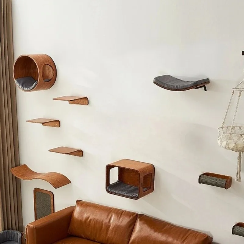 

Wall Cat Bed Wood Cats Hanging Accessories Beds Kitten Cats Furniture Tree Sofa Bed Cat's House Pet Houses Tent Camping Nesk