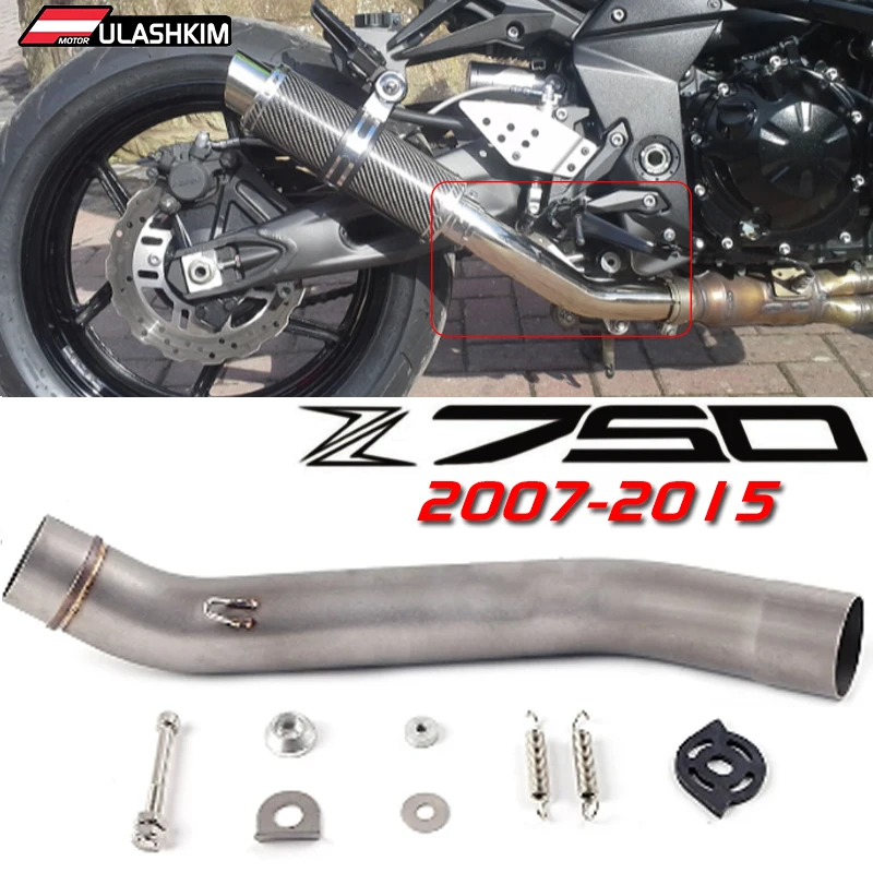 

Z750 Slip On Exhaust For kawasaki Z750 Z 750 Z800 2007-2015 Motorcycle Exhaust Muffler Escap Middle Link Pipe DB Killer Z750