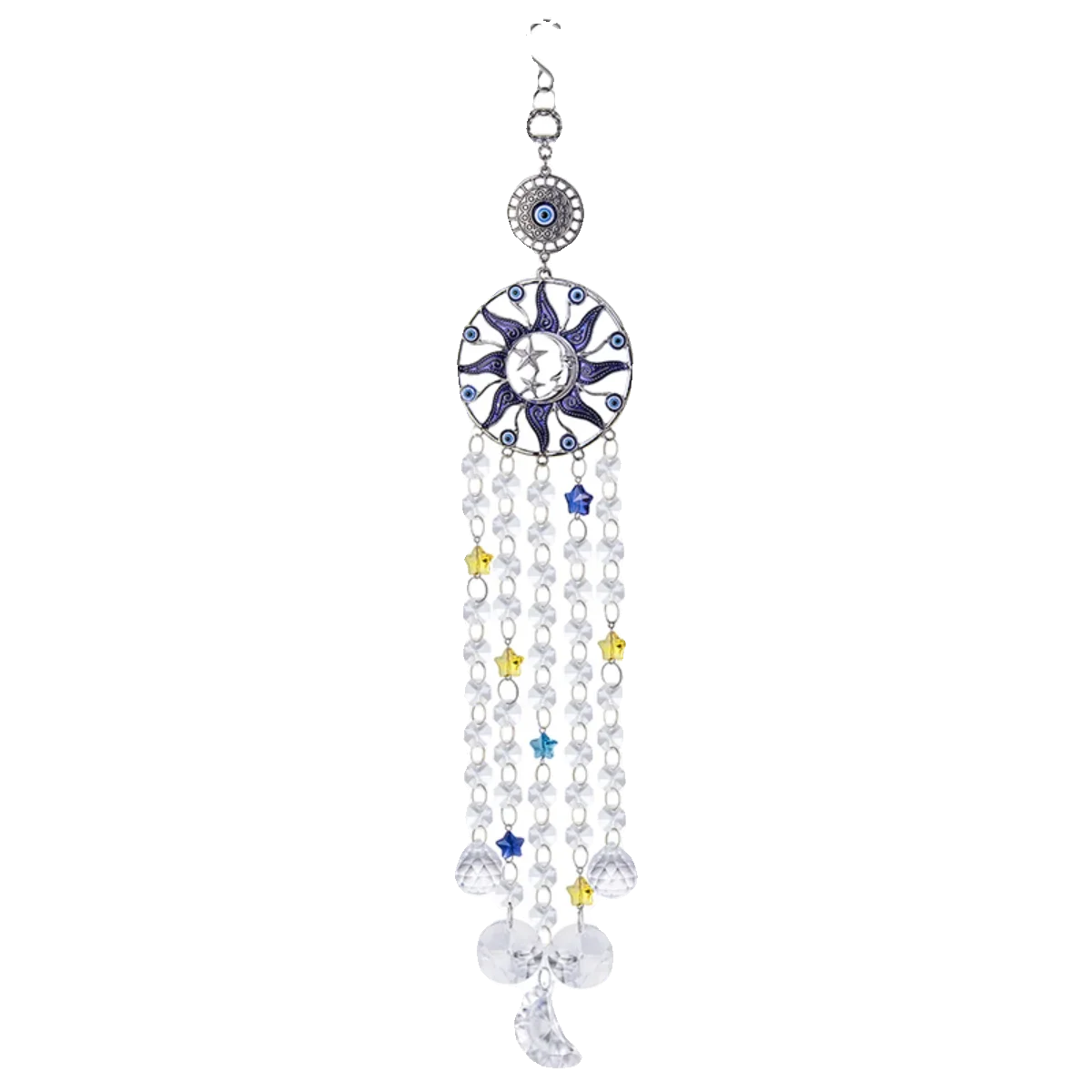 Moon Sunshine Catcher Rainbow Light and Shadow Refraction Crystal Pendant Window Balcony Courtyard Air Hanging Ornament