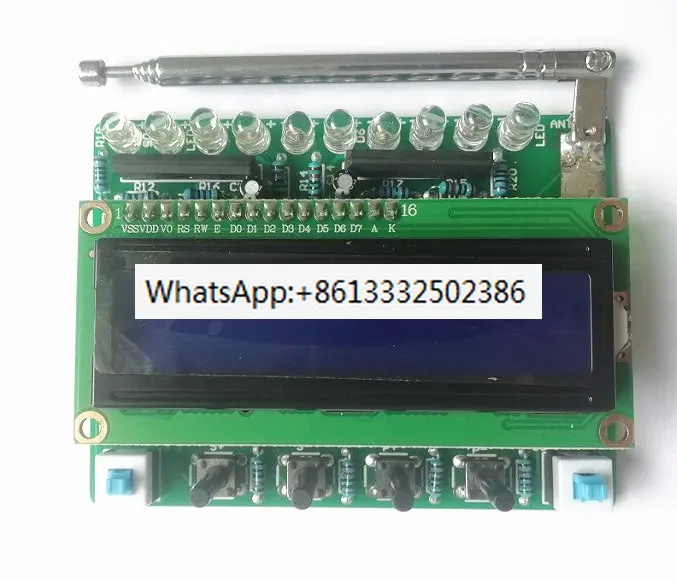 2pcs  51 Single-chip Microcomputer with Level Indicator RDA5807 FM Module Digital Radio DIY