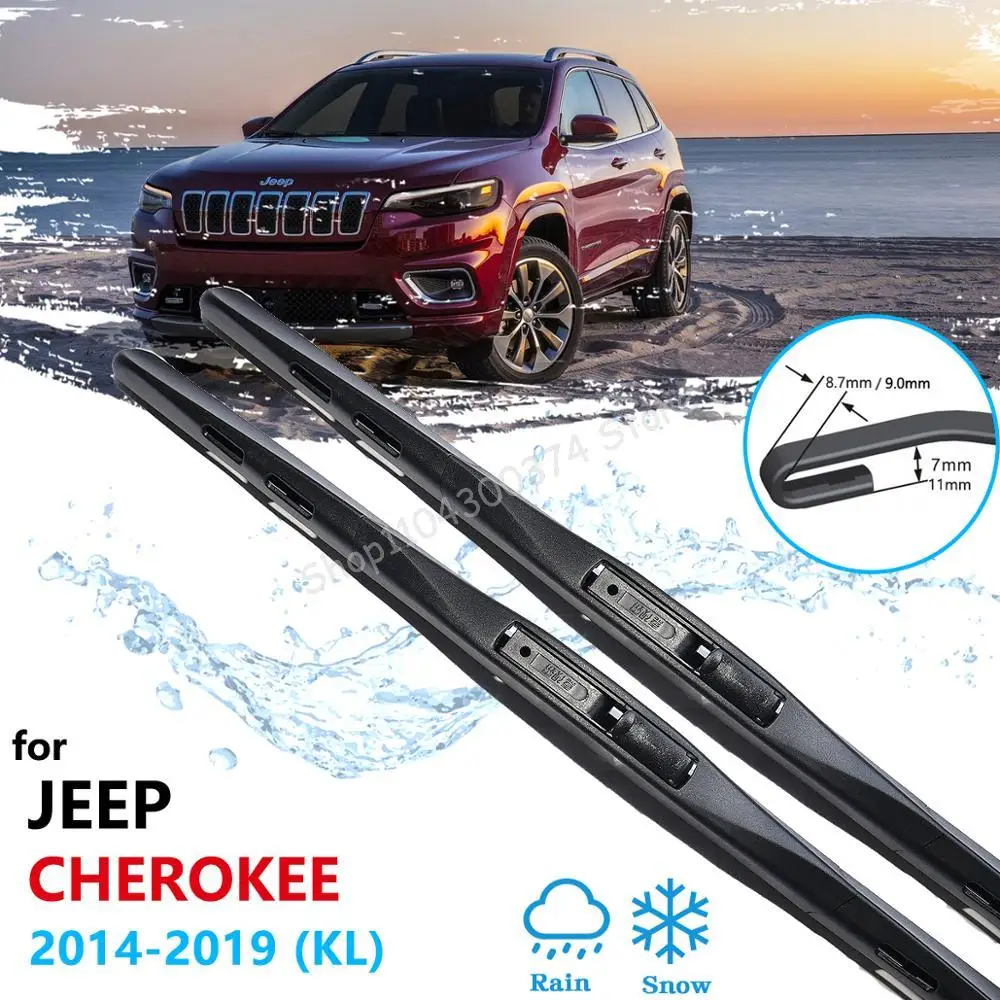 

for Jeep Cherokee KL 2014 2015 2016 2017 2018 2019 Car Wiper Blades Front Window Windscreen Windshield Car Accessories Stickers