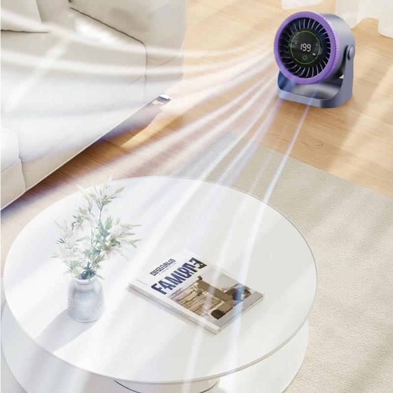 Energy Efficient USB Powered Desktop Fan With 1.5H Quickly And Strong Vortexes Wind For Workspaces
