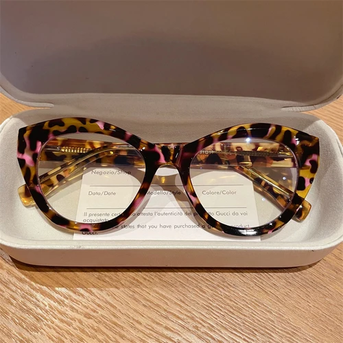 Imagen 2 del producto CLLOIO, gafas de lectura tipo ojo de gato con gradiente de moda geométrica para mujer, gafas progresivas antirayos azules, gafas graduadas para miopía
