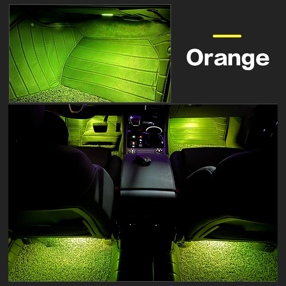 2X RGB LED Auto Innenraum Fußraumbeleuchtung Ambiente-Lampe Zubehör für SEAT Ateca Leon 5F MK3 Ibiza ST Toledo KG MK4 Alhambra 7N – Detail 12