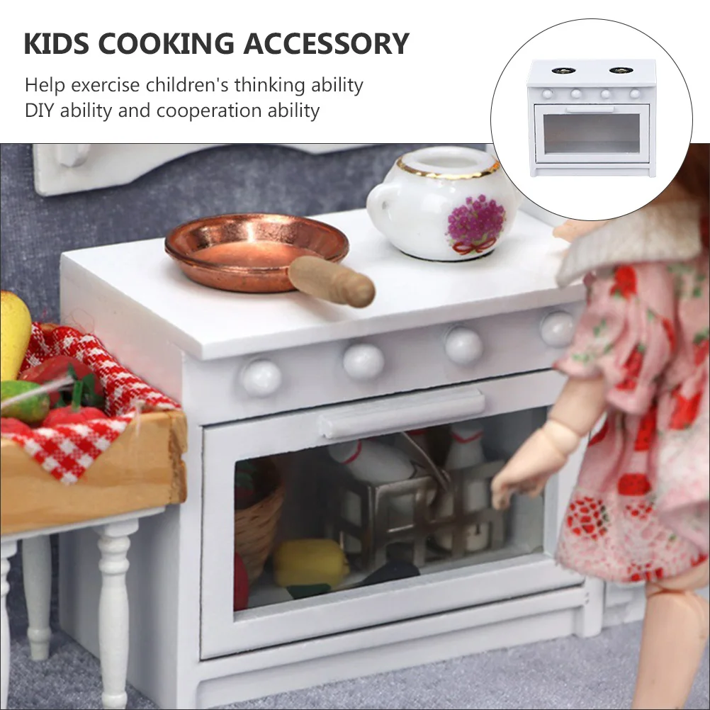 

Mini Gas Cooktop Kids Cooking Stove Model Accessory Dollhouse Miniature Kitchen Furniture