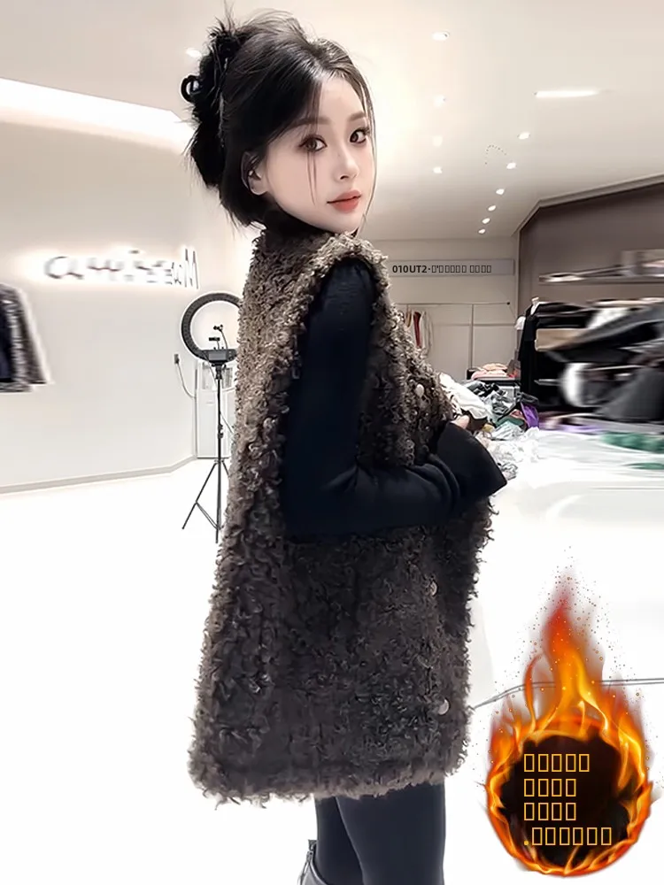 Thiened Fce – gilet Svel pour femme, vêtement d'extérieur chaud d'hiver, longueur Sli pour les déplacements, fort Index de chauffage