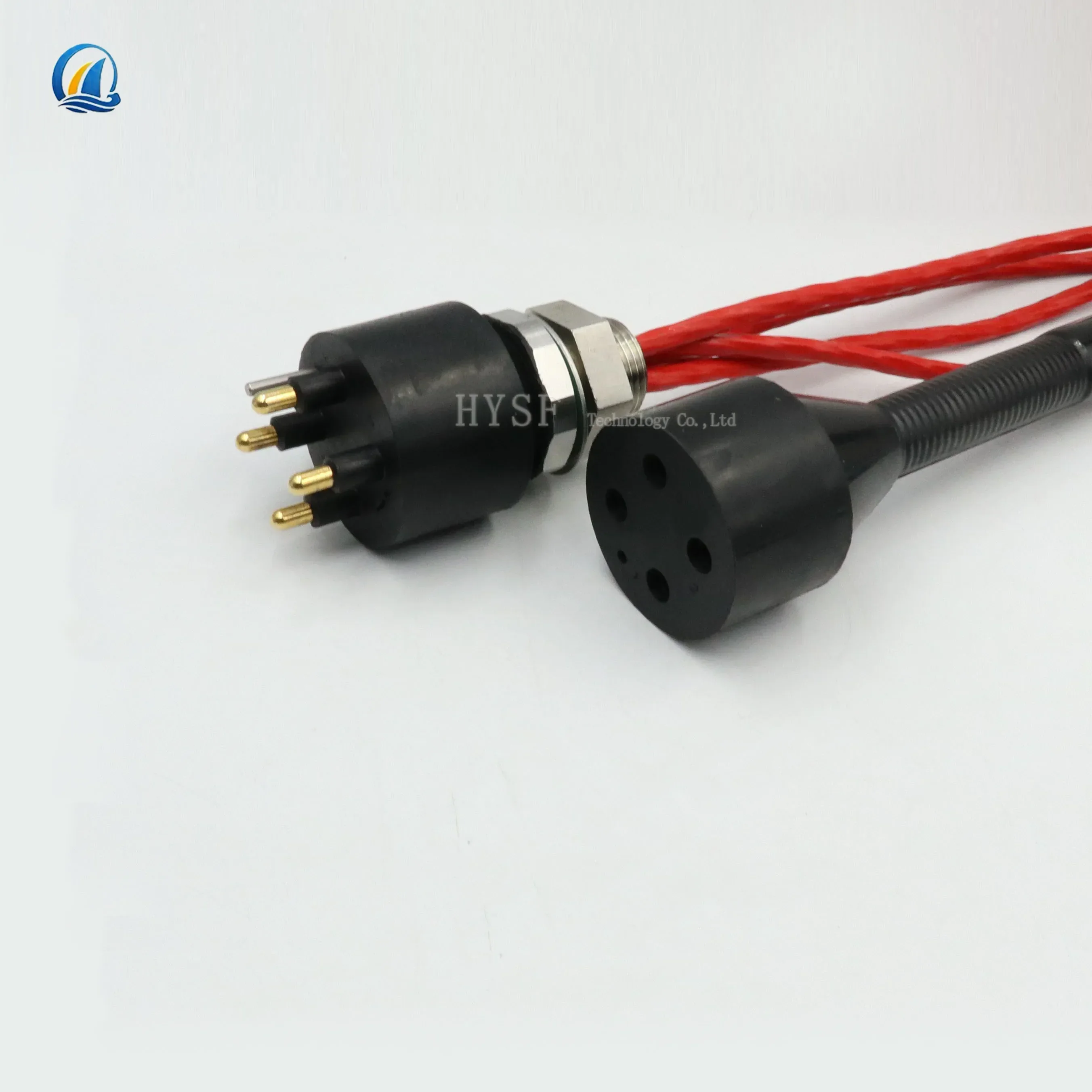 Conector estanco 4 núcleos 60A de alta corriente especialmente diseñado conector subacuático de agua profunda de 7000 metros